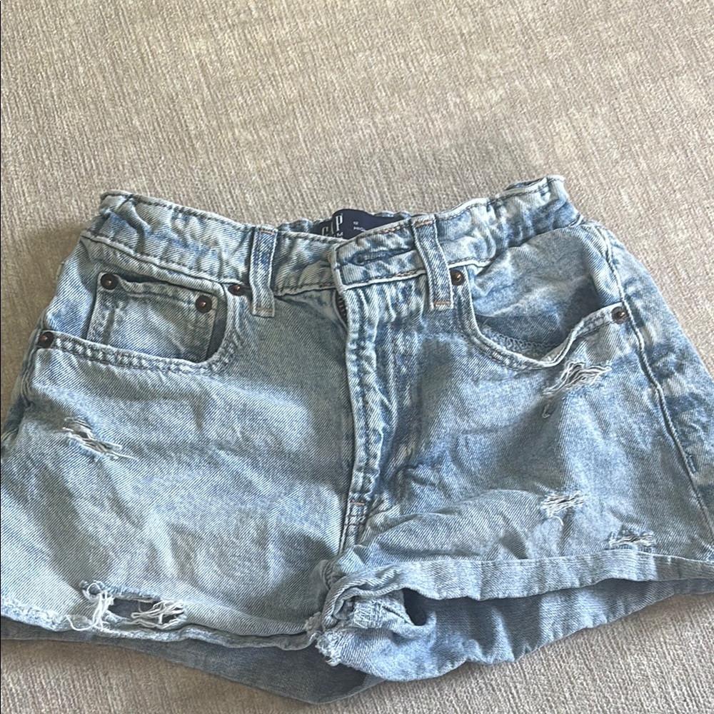 GAP Light Blue High Rise Denim Shorts
